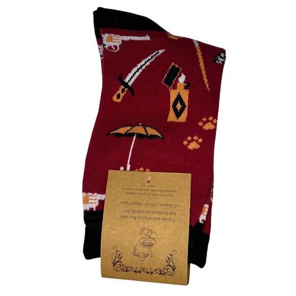 OwlCrate A Tempest of Tea Tea Time Socks - October 2024 "Bleed You Dry" - Picture 2 of 6